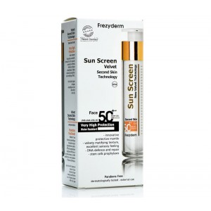 Frezyderm Sun Screen Velvet Face Cream SPF50+ Αντηλιακό Προσώπου, 50ml