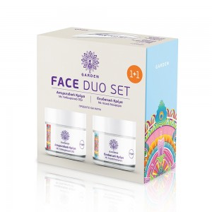 Garden Face Duo Set 1+1 Ενυδατική Κρέμα με Λευκό Νούφαρο 50ml + Αντιρυτιδική Κρέμα με Υαλουρονικό Οξύ 50ml