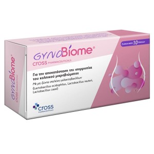 Cross Pharmaceuticals Gyno Biome, 10κολπικά υπόθετα