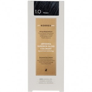 Korres Abyssinia Superior Gloss Colorant No 1.0 Μαύρο 50ml