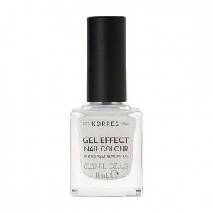Korres Gel Effect Nail Colour Βερνίκι Νυχιών Νο 02 Porcelain White 11ml