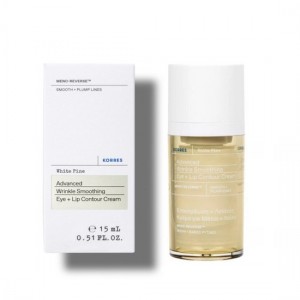 Korres White Pine Λευκή Πεύκη Κρέμα Επανόρθωσης & Λείανσης για Μάτια & Χείλη, 15ml