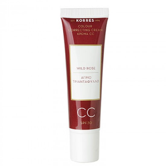 Korres Wild Rose CC Cream SPF30 Light Shade Ενυδατική Κρέμα με Χρώμα Ανοιχτής Απόχρωσης, 30ml