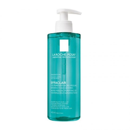 La Roche Posay Effaclar Μιcro-Peeling Purifying Gel Αφρώδες Gel Καθαρισμού Ενάντια σε Σοβαρές Ατέλειες & Έντονα Σημάδια, Κατάλληλο για Πρόσωπο & Σώμα, 400ml