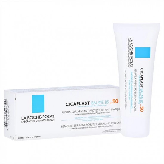 La Roche Posay Cicaplast Baume B5 SPF50 Αναπλαστική Κρέμα Προσώπου & Σώματος για Ερεθισμένο, Ευαισθητοποιημένο & με Τατουάζ Δέρμα, 40ml