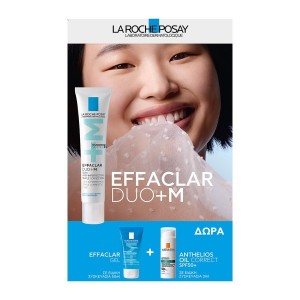 La Roche Posay Promo Effaclar Duo+M Κρέμα για την Ακμή, 40ml & Effaclar Gel Τζελ Καθαρισμού Προσώπου, 50ml & Anthelios Oil Correct Spf50+ Αντηλιακό Προσώπου κατά των Ατελειών, 3ml 
