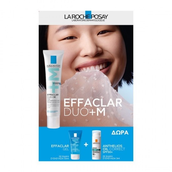 La Roche Posay Promo Effaclar Duo+M Κρέμα για την Ακμή, 40ml & Effaclar Gel Τζελ Καθαρισμού Προσώπου, 50ml & Anthelios Oil Correct Spf50+ Αντηλιακό Προσώπου κατά των Ατελειών, 3ml La Roche Posay Promo Effaclar Duo+M Κρέμα για την Ακμή, 40ml & Effaclar Gel Τζελ Καθαρισμού Προσώπου, 50ml & Anthelios Oil Correct Spf50+ Αντηλιακό Προσώπου κατά των Ατελειών, 3ml