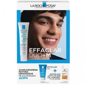 La Roche Posay Promo Effaclar Duo+M Κρέμα για την Ακμή, 40ml & Effaclar Gel Τζελ Καθαρισμού Προσώπου, 50ml & Anthelios Oil Correct Spf50+ Αντηλιακό Προσώπου κατά των Ατελειών, 3ml 