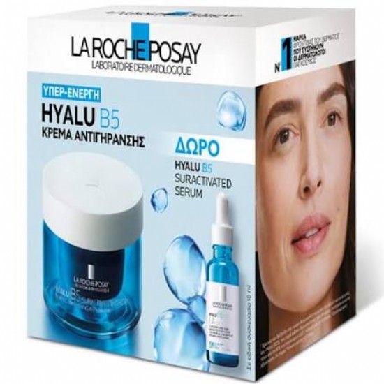 La Roche-Posay Promo Hyalu B5 Suractivated Cream Αντιρυτιδική Κρέμα για Άμεση Σύσφιξη, Λείανση & Επανόρθωση, 50ml & Δώρο Hyalu B5 Suractivated Serum Αντιρυτιδικός Ορός για Επανόρθωση & Αναπλήρωση, 10ml, σετ