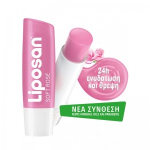 Liposan Soft Rose Τονίζει & Ενισχύει τη Φυσική Ομορφιά του Ροδοκόκκινου των Χειλιών σας, 4.8gr