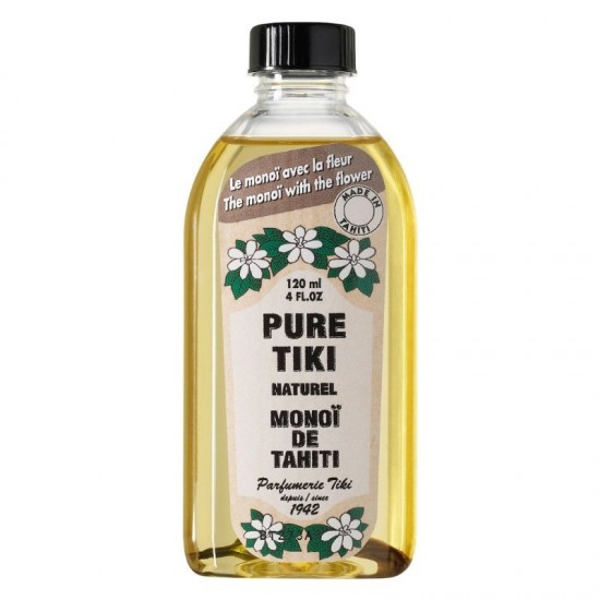 Monoi De Tahiti Pure Tiki Naturel, Ενυδατικό Λάδι για το Σώμα Και Τα  Μαλλιά, 120ml 