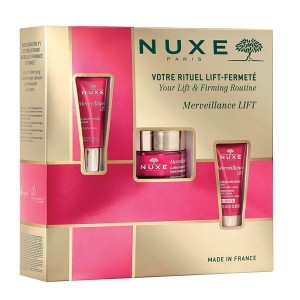 Nuxe Merveillance Lift Promo με Merveillance Lift Yeux Ανορθωτική Κρέμα Ματιών 15ml, Lift Firming Powdery Cream Συσφικτική Κρέμα Προσώπου 50ml & Lift Nuit Creme Συμπυκνωμένη Κρέμα Νύχτας, 15ml