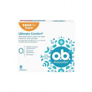 O.b. ProComfort 4 Drops Ταμπόν Μεγάλης Ροής 8 Τεμάχια 