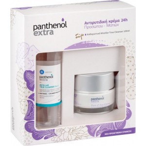 Panthenol Extra Promo Face & Eye Cream 24ωρη Αντιρυτιδική Κρέμα με Υαλουρονικό Οξύ για Πρόσωπο & Μάτια, 50ml & ΔΩΡΟ Panthenol Extra Micellar True Cleanser 3 in 1 Καθαριστική Λοσιόν Προσώπου & Ματιών, 100ml