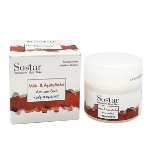 Sostar Focus Antiageing Honey & Almonds Face Cream Αντιγηραντική Κρέμα Προσώπου με Μέλι & Αμυγδαλέλαιο, 50ml