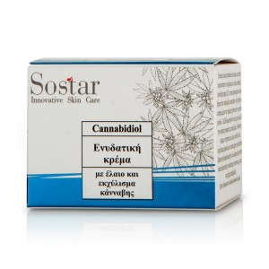 Sostar Cannabidiol Ενυδατική Κρέμα με έλαιο & εκχύλισμα Κάνναβης, 50ml