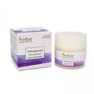 Sostar Focus Hyaluronic Acid Antiageing Face Cream Αντιγηραντική Κρέμα Προσώπου με Υαλουρονικό Οξύ, 50ml