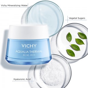 Vichy Aqualia Thermal Riche Cream Πλούσια Κρέμα για 48ωρη Eνυδάτωση για Ξηρή / Πολύ Ξηρή Επιδερμίδα, 50ml