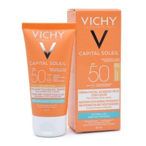 Vichy Capital Soleil BB Λεπτόρρευστη Κρέμα Προσώπου με Χρώμα για Ματ Αποτέλεσμα SPF50 Κατά της Γυαλάδας 50ml