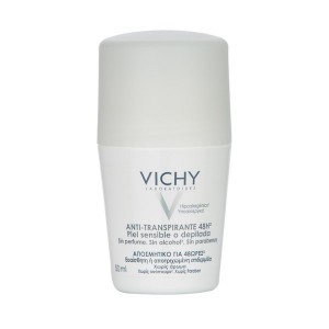 Vichy Deodorant 48hrs Skin Roll On 48ωρη Αποσμητική Φροντίδα για Ευαίσθητες ή & Αποτριχωμένες Επιδερμίδες, 50ml