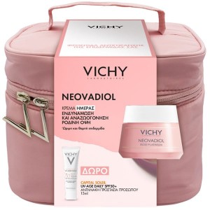 Vichy Neovadiol με Neovadiol Rose Platinium Ενυδατική Κρέμα, 50ml & Δώρο Capital Soleil UV-Age Daily SPF 50+ Αντηλιακή Προστασία Προσώπου, 15ml & Νεσεσέρ, 1τεμ