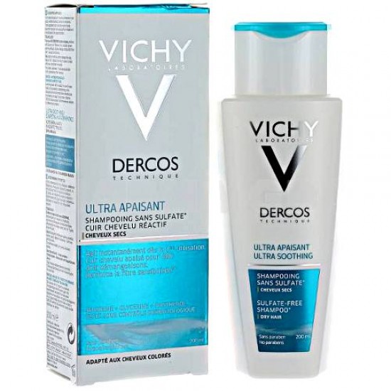 Vichy Dercos Ultra Soothing Dry Hair Καταπραϋντικό Σαμπουάν για Ξηρά Μαλλιά, 200ml