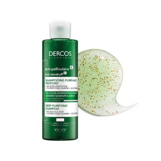 Vichy Dercos Anti Dandruff Κ Αντιπυτιριδικό Σαμπουάν για Ευαίσθητο Τριχωτό, 250ml