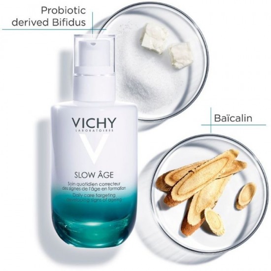 Vichy Slow Age SPF25 Καθημερινή Φροντίδα που Αντιμετωπίζει τα Σημάδια της Γήρανσης Κατά τον Σχηματισμό τους, 50ml