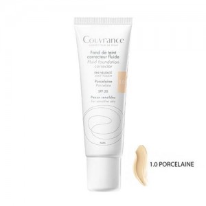 Avene Couvrance Fond De Teint Correcteur Fluide SPF20 30ml 1.0 Porcelain Υγρό Make-Up