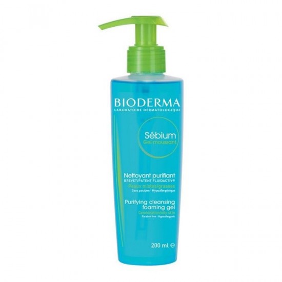 Bioderma Gel Moussant Απαλό Αφρίζον Gel Καθαρισμού για Μεικτό προς Λιπαρό ή με Τάση Ακμής Δέρμα, 200 ml