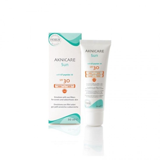 Synchroline Aknicare Sun SPF30 Αντιηλιακή Λεπτόρρευστη Κρέμα Προσώπου Ακνεϊκές / Λιπαρές Επιδερμίδες, 50ml 