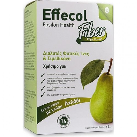 Epsilon Health Effecol Fiber Διαλυτές Φυτικές Ίνες & Σιμεθικόνη, 14 φακελίσκοι των 30ml