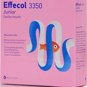 Epsilon Health Effecol 3350 Junior Οσμωτικό Υπακτικό για την Αντιμετώπιση της Περιστασιακής & Χρόνιας Δυσκοιλιότητας σε Παιδιά (>2 ετών) & Εφήβους, 12 sachets x 6.56 gr