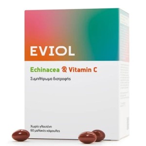 Eviol Echinacea & Vitamin C Συμπλήρωμα Διατροφής με Εχινάκεια & Βιταμίνη C, 60 caps