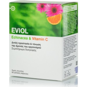 Eviol Echinacea & Vitamin C Συμπλήρωμα Διατροφής με Εχινάκεια & Βιταμίνη C, 30 caps