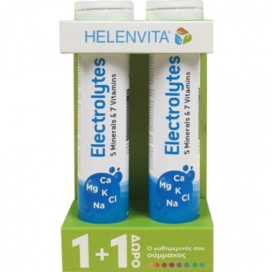 Helenvita Electrolytes Promo Pack Συμπλήρωμα Διατροφής με 5 Μέταλλα και 7 Βιταμίνες, 2X20 αναβράζοντα δισκία 
