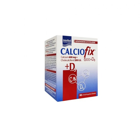 Intermed Calciofix Tablets Συμπλήρωμα Διατροφής Ασβεστίου & Βιταμίνης D3, 90 tabs