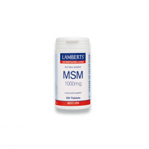 Lamberts MSM 1000MG Ιδανικός ‘Συνεργάτης’ της Γλυκοζαμίνης Βοηθάει στην Μείωση του Πόνου των Αρθρώσεων, 120 tabs
