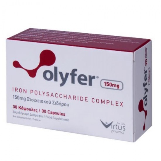 Mika Nutri Pharma Olyfer Iron Polysaccharide Complex 150mg Σίδηρος, 30 κάψουλες