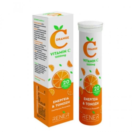 Rener Vitamin C Βιταμίνη για Ανοσοποιητικό 1000mg 20 αναβράζοντα δισκία