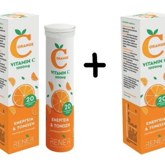 Rener 1+1 Δώρο C-Orange Vit. C 1000mg, 2x20eff.tabs