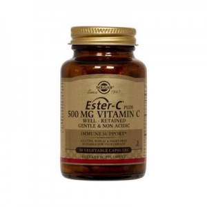 Solgar Ester C 500mg Συμπλήρωμα Διατροφής Βιταμίνη C για Ενίσχυση του Ανοσοποιητικού που Απορροφάται 4 Φορές Περισσότερο, 50veg.caps