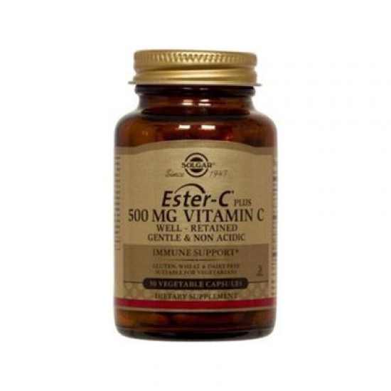 Solgar Ester C 500mg Συμπλήρωμα Διατροφής Βιταμίνη C για Ενίσχυση του Ανοσοποιητικού που Απορροφάται 4 Φορές Περισσότερο, 50veg.caps