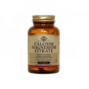 Solgar Calcium Magnesium Citrate Συμπλήρωμα Διατροφής με Ασβέστιο & Μαγνήσιο για Δυνατό Μυοσκελετικό & Νευρικό Σύστημα, 50tabs