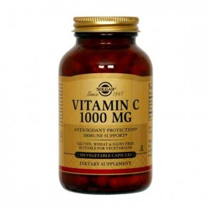 Solgar Vitamin C 1000mg Συμπλήρωμα Διατροφής Βιταμίνη C για Ενίσχυση Ανοσοποιητικού, Πρόληψη & Αντιμετώπιση Κρυολογήματος, 100veg. caps