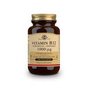 Solgar Vitamin B12 1000 μg Μασώμενα Δισκία Βιταμίνη B12 για την Ομαλή Λειτουργία του Νευρικού Συστήματος, 100nuggets