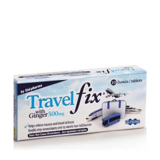 Unipharma Travel Fix with Ginger 500mg 10tabs 