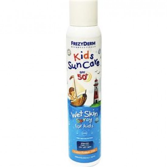 Frezyderm Kids Sun Care Wet Skin Spray SPF50+ Παιδικό Αντιηλιακό Spray που Ψεκάζεται Απευθείας σε Βρεγμένο Δέρμα, 200ml