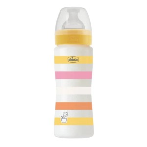 Chicco Bottle Well Being Anti-Colic System Μπιμπερό Πλαστικό 4m+ Κίτρινο, 330ml