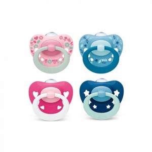 NUK Signature Silicon Pacifier Πιπίλα Σιλικόνης 6-18, 1τεμ